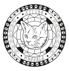 Mandala with kitten head