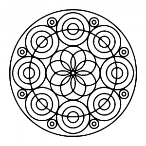 Circles forming a flower   Cool Mandala