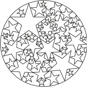 Happy Mandala with stars