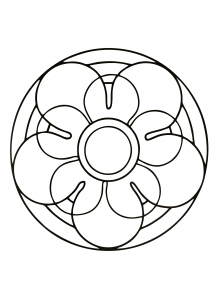 Simple flower in a Mandala