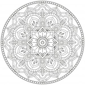 Abstract Mandala forming a unique flower
