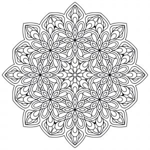 Mandala with Flowers : simple & harmonious