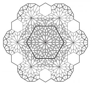 Mandala with hexagons
