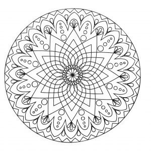 Abstract & simple Mandala with a star in the middle