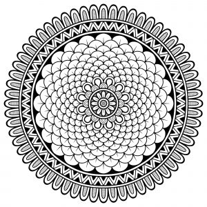 Mandala with various petals