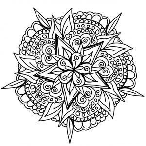 Vegetal hand drawn Mandala