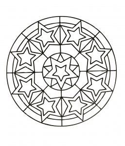 Mandala to download with stars