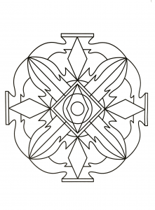 Simple soothing Mandala coloring page