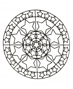 Mandala with various stars