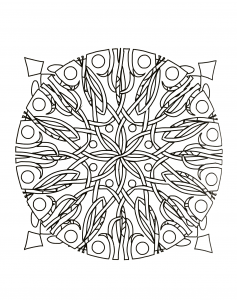 Mandala with abstract forms