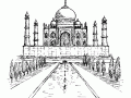 Coloring taj mahal india