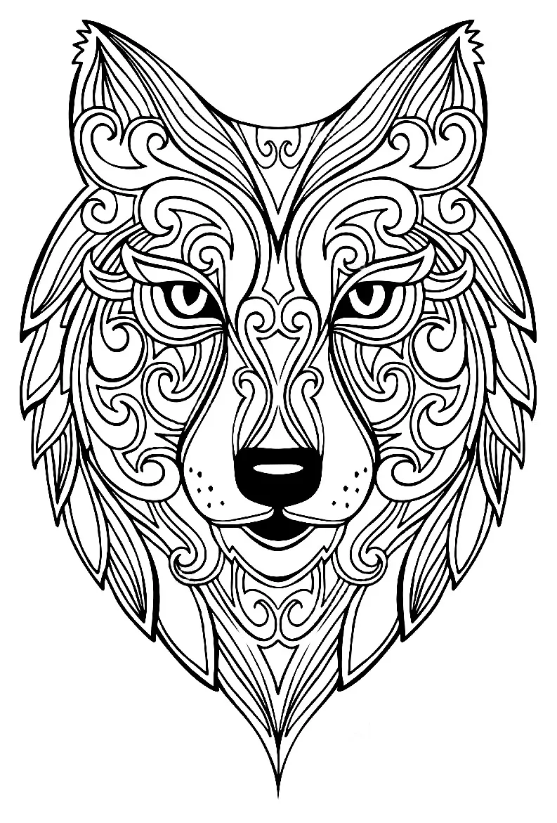 Wolf (Mandalas with animals)