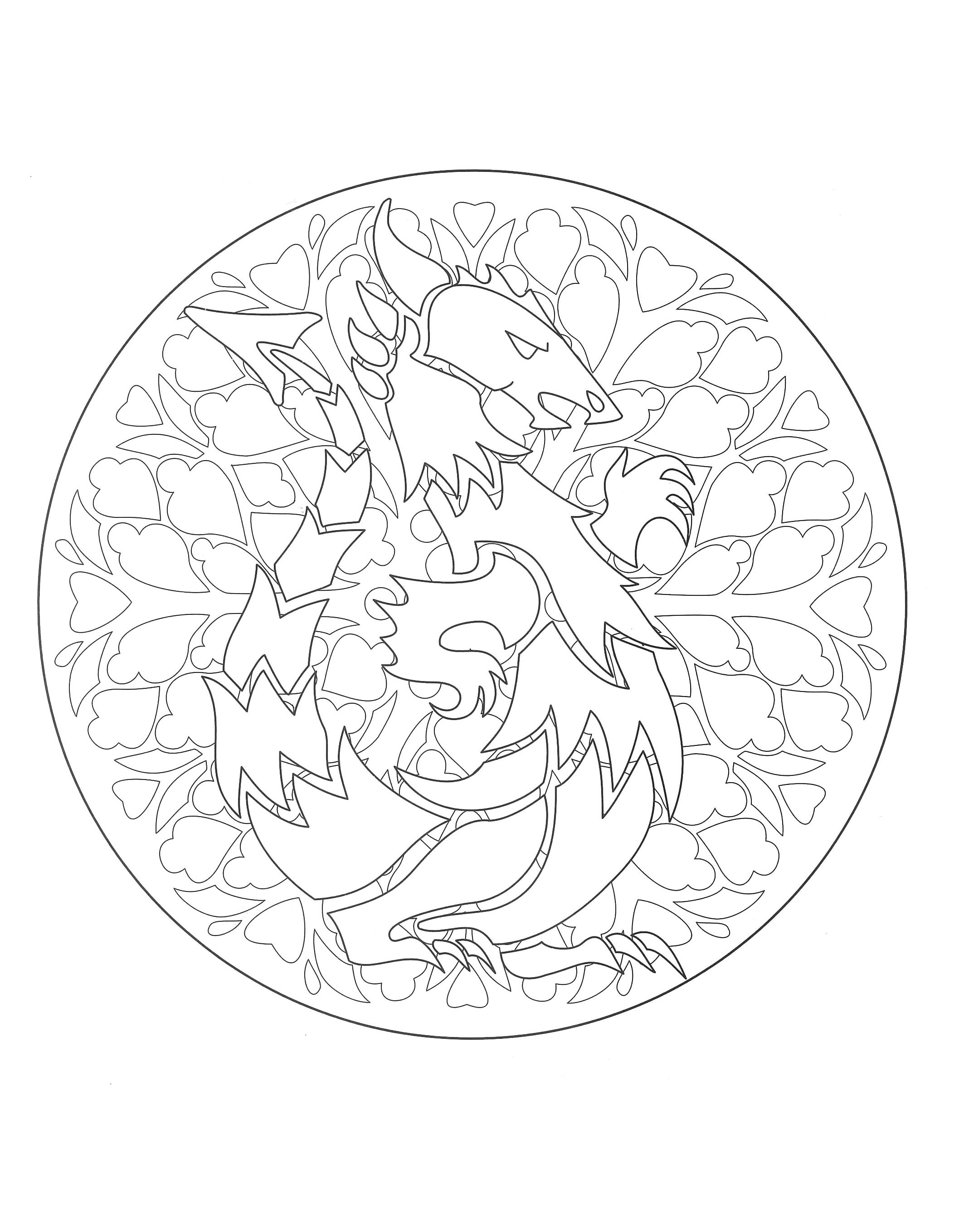 Dragon Mandala Coloring page to print & color. Let your artistic sense choose the best colors to give life to this legendary creature.