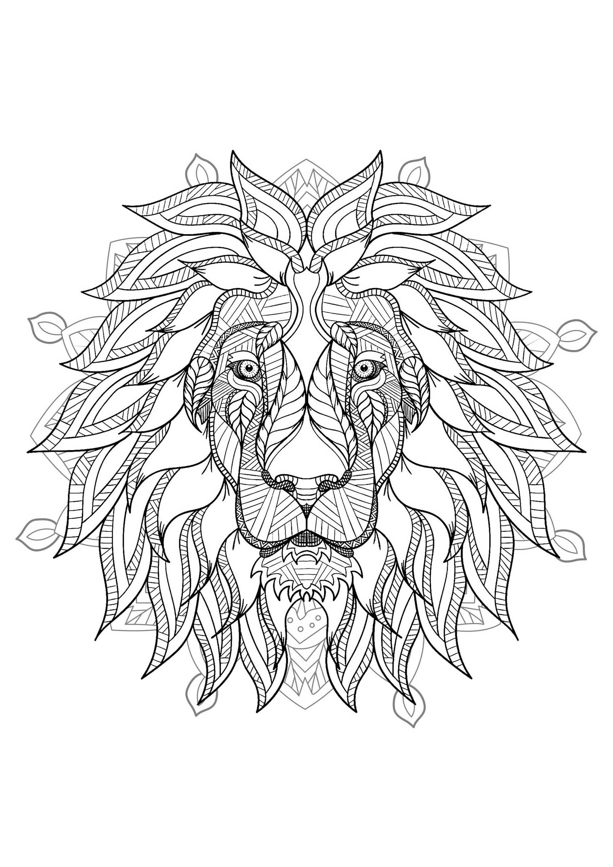 This Lion is ready to be colored in this incredible Mandala, you can print it and let your creativity guide you. This Lion is ready to be colored in this incredible Mandala, you can print it and let your creativity guide you.