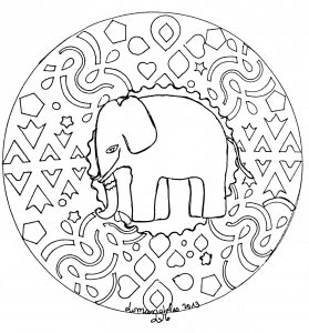 Big Elephant Mandala