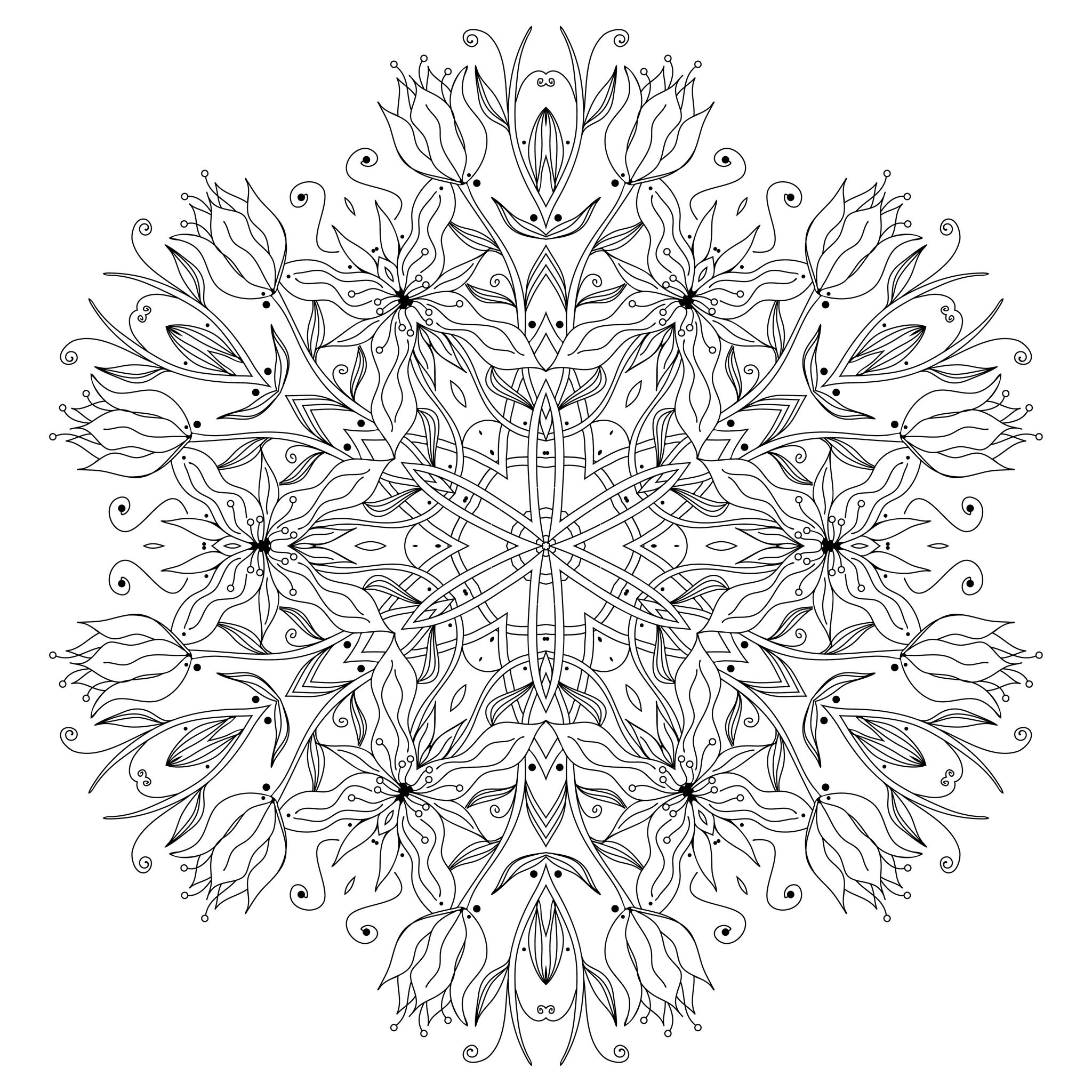 Many small details and little areas for a Mandala very original and harmonious. Do whatever it takes to get rid of any distractions that may interfere with your coloring.