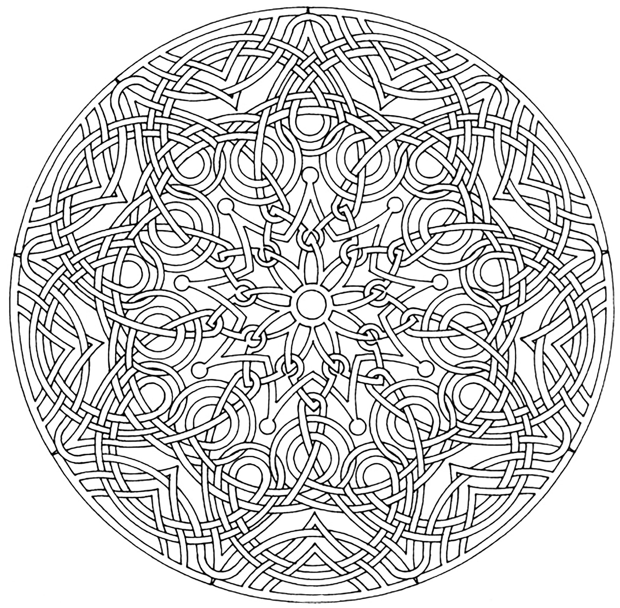Many small patterns and little details for a Mandala coloring page of good quality. Still your mind : this step is essential to get the most out of coloring to reduce your anxiety