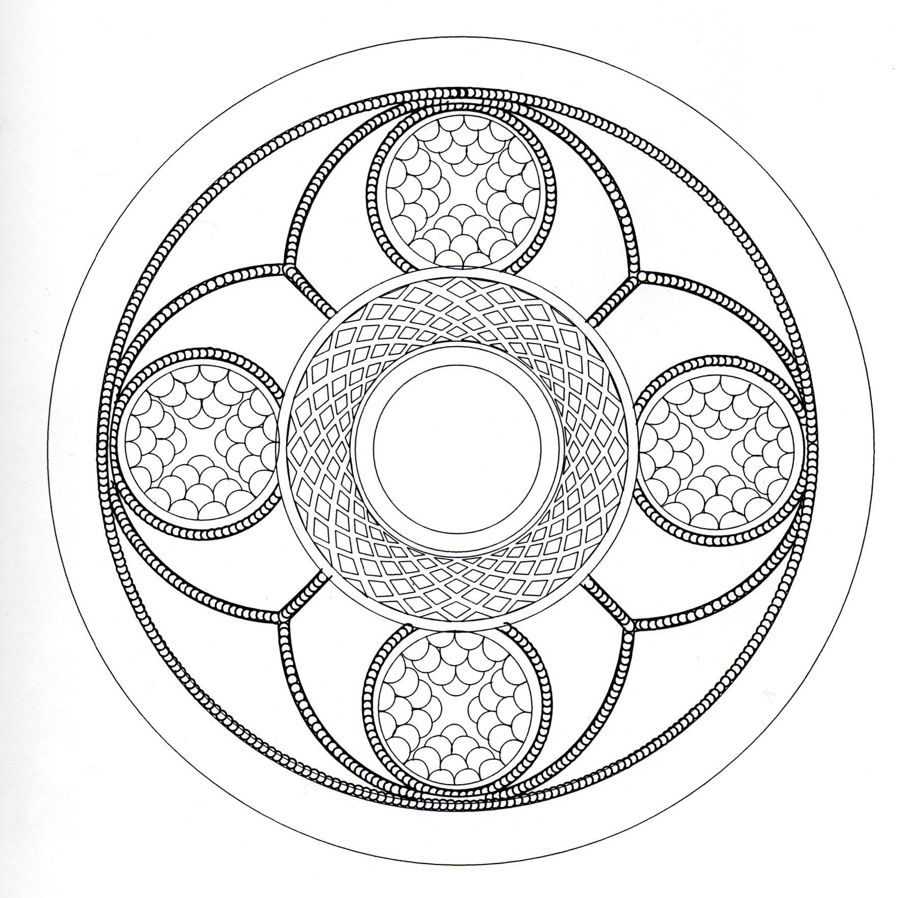 Prepare your pens and pencils to color this Mandala full of small details and intricate areas. Feel free to let your instincts decide where to color, and what colors to choose.