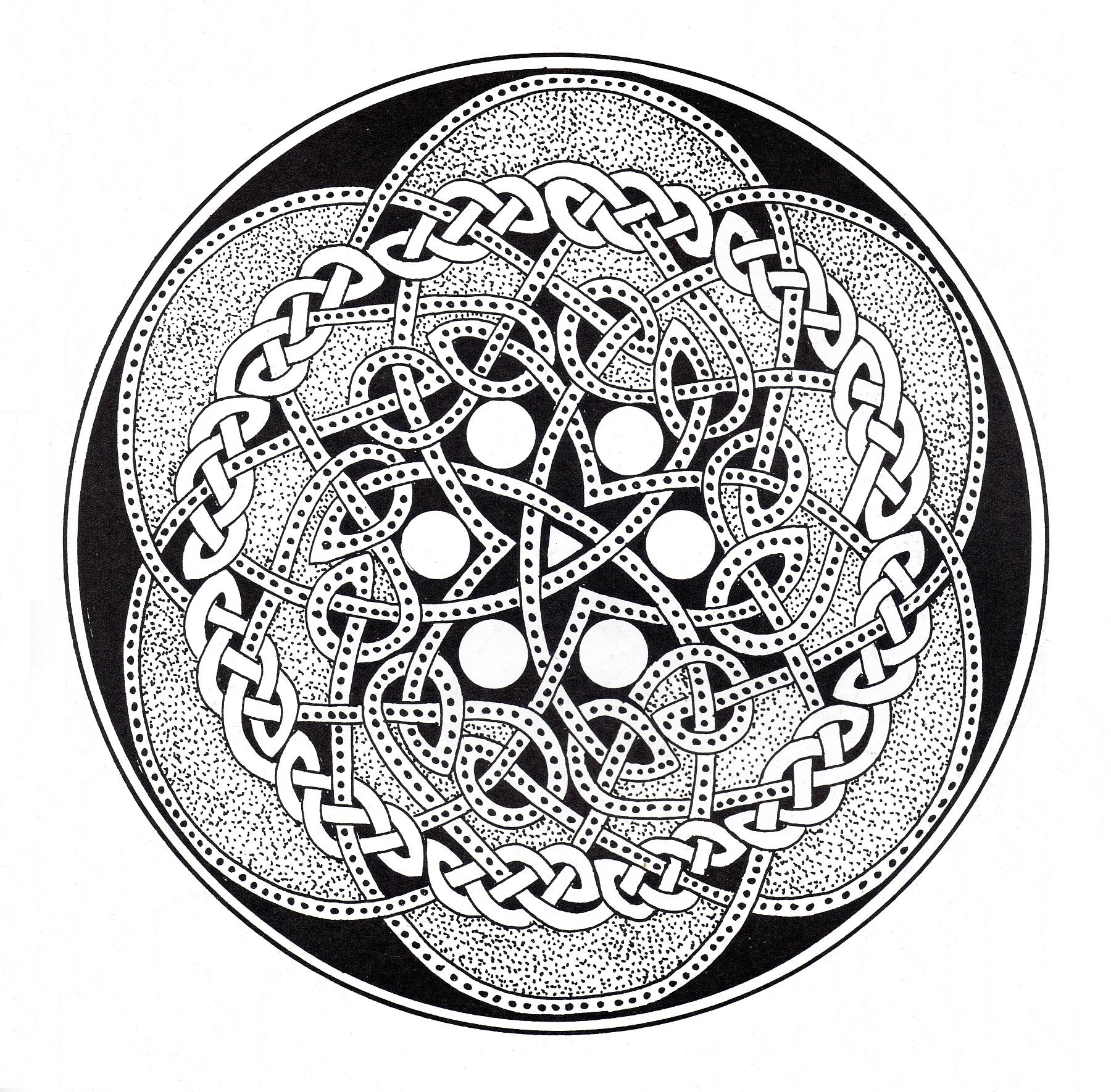 A Mandala coloring page with a lot of details, perfect if you like complex coloring pages, and if you like to express your creativity.