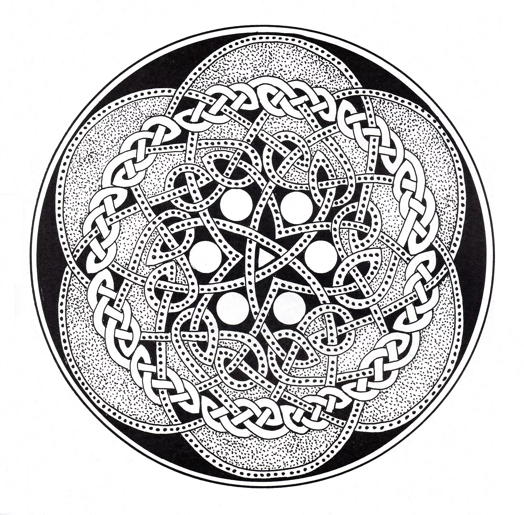 "Celtic Art" Mandala coloring page - 2 (Difficult Mandalas (for adults))