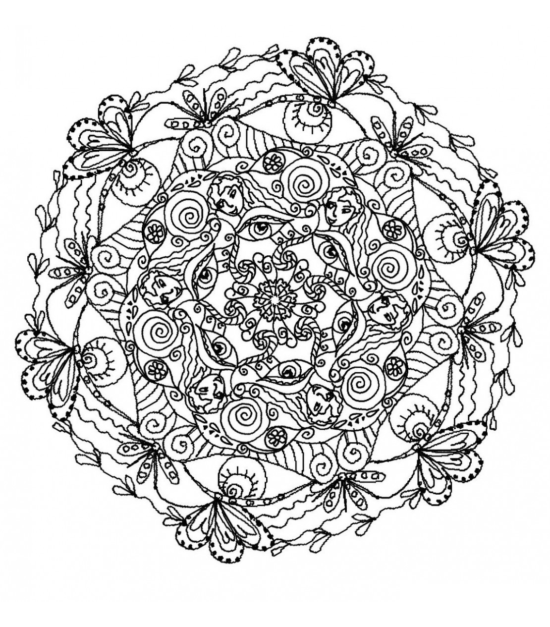 Featured image of post Difficult Flower Mandala Coloring Pages