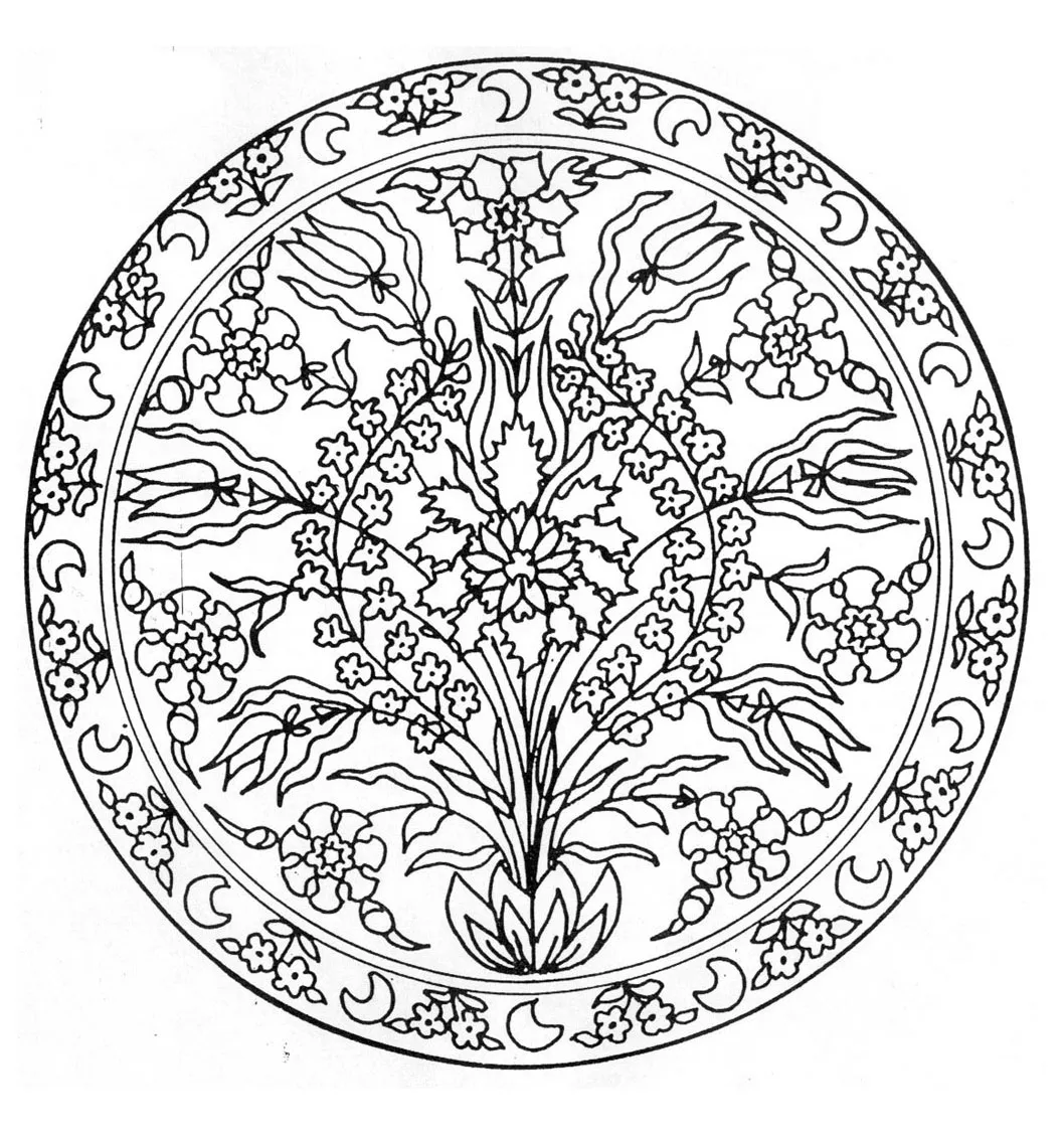 Mandala to color difficult - 27 (Difficult Mandalas (for adults))