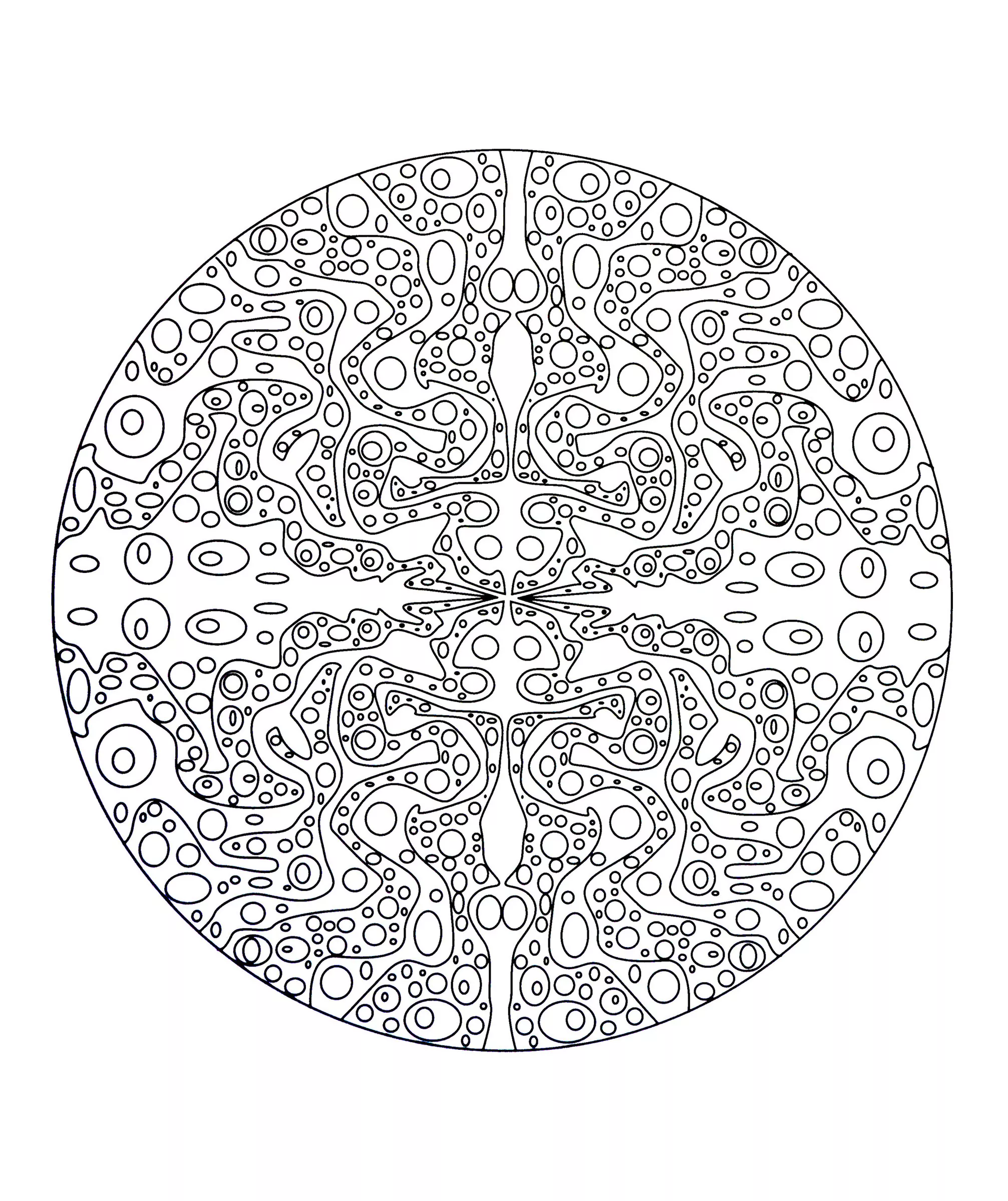 Mandala to color difficult - 30 (Difficult Mandalas (for adults))