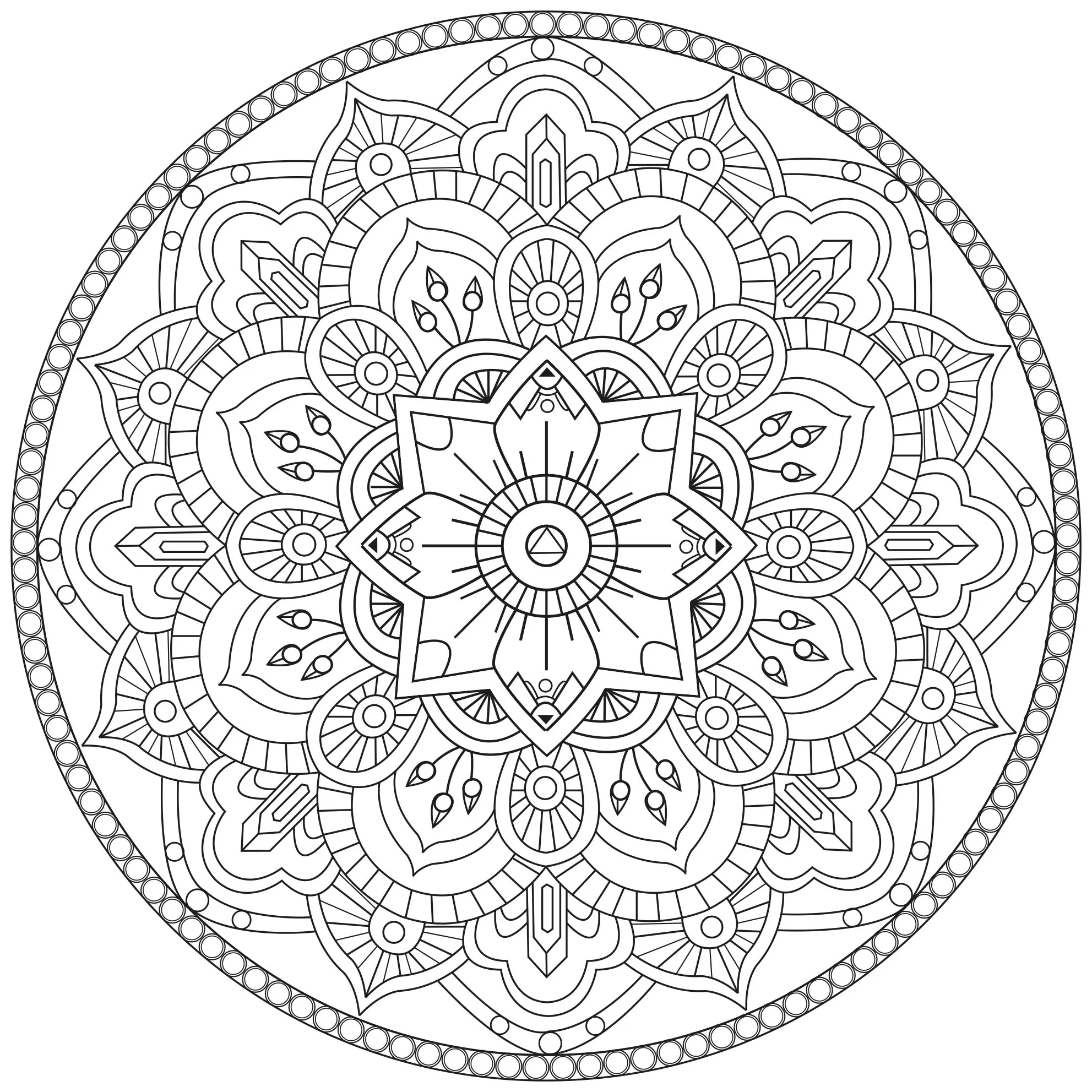 Mandala inspired by the lightness of summer (Difficult Mandalas (for adults))