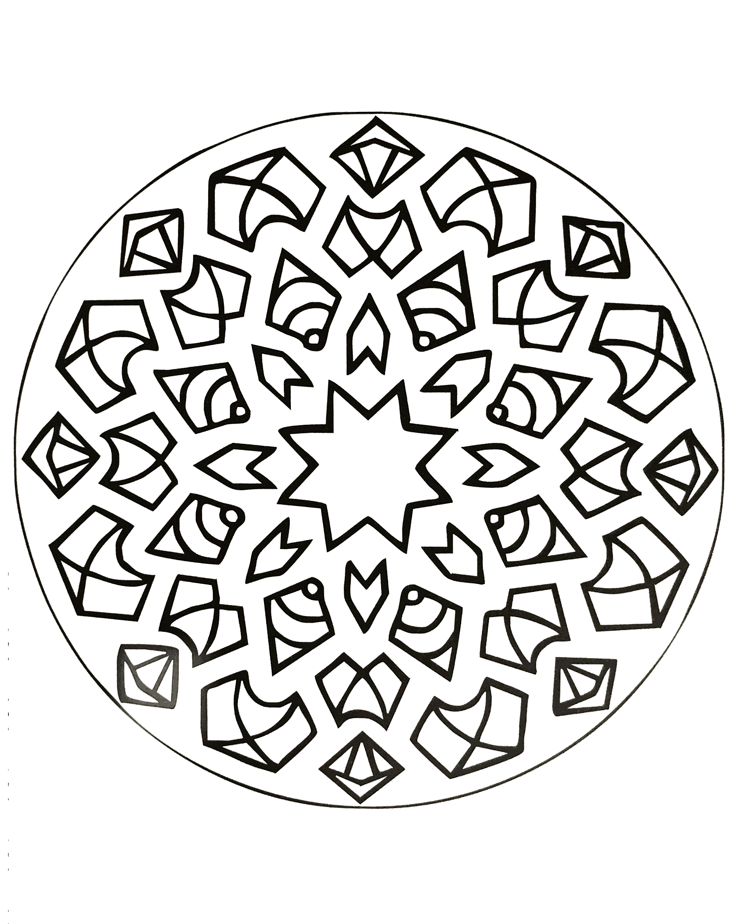 Prepare your pencils and pens to color this incredible Mandala coloring page with little details. It can sometimes be even more relaxing when coloring and passively listening to music : don't hesitate to do it !