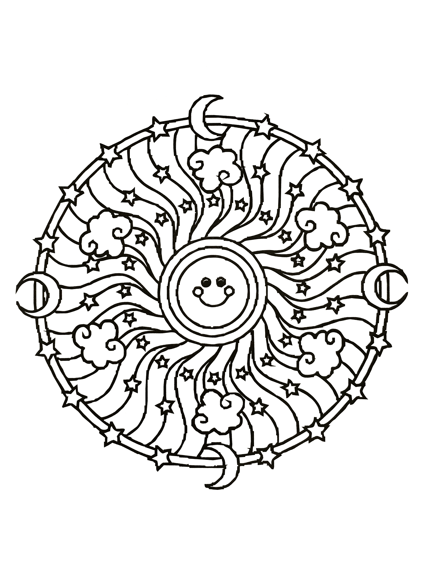 If you want to be more positive, get ready to color this incredible Mandala coloring page ... You can use the colors you prefer.