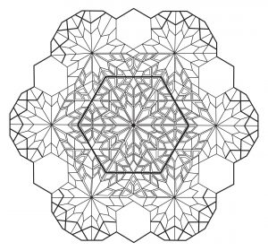 Hexagone Anti stress Mandala