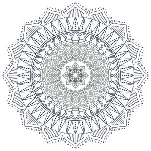 Difficult Zen & Anti-stress Mandala - 7 (Difficult Mandalas (for adults))