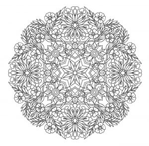 Giant flowers in a Mandala