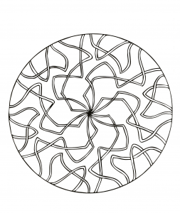 Mandala with fine interlaced ribbons