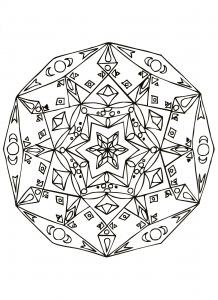 Mandala with concentric stars