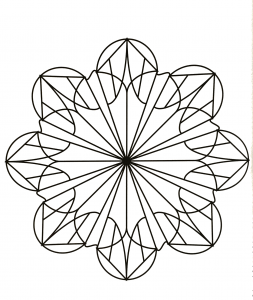 Mandala with eight rounded ends