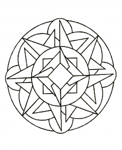 Simple but soothing Mandala coloring page