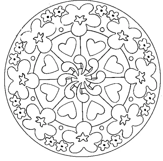 "Little flowers" Mandala (Easy Mandalas for kids)
