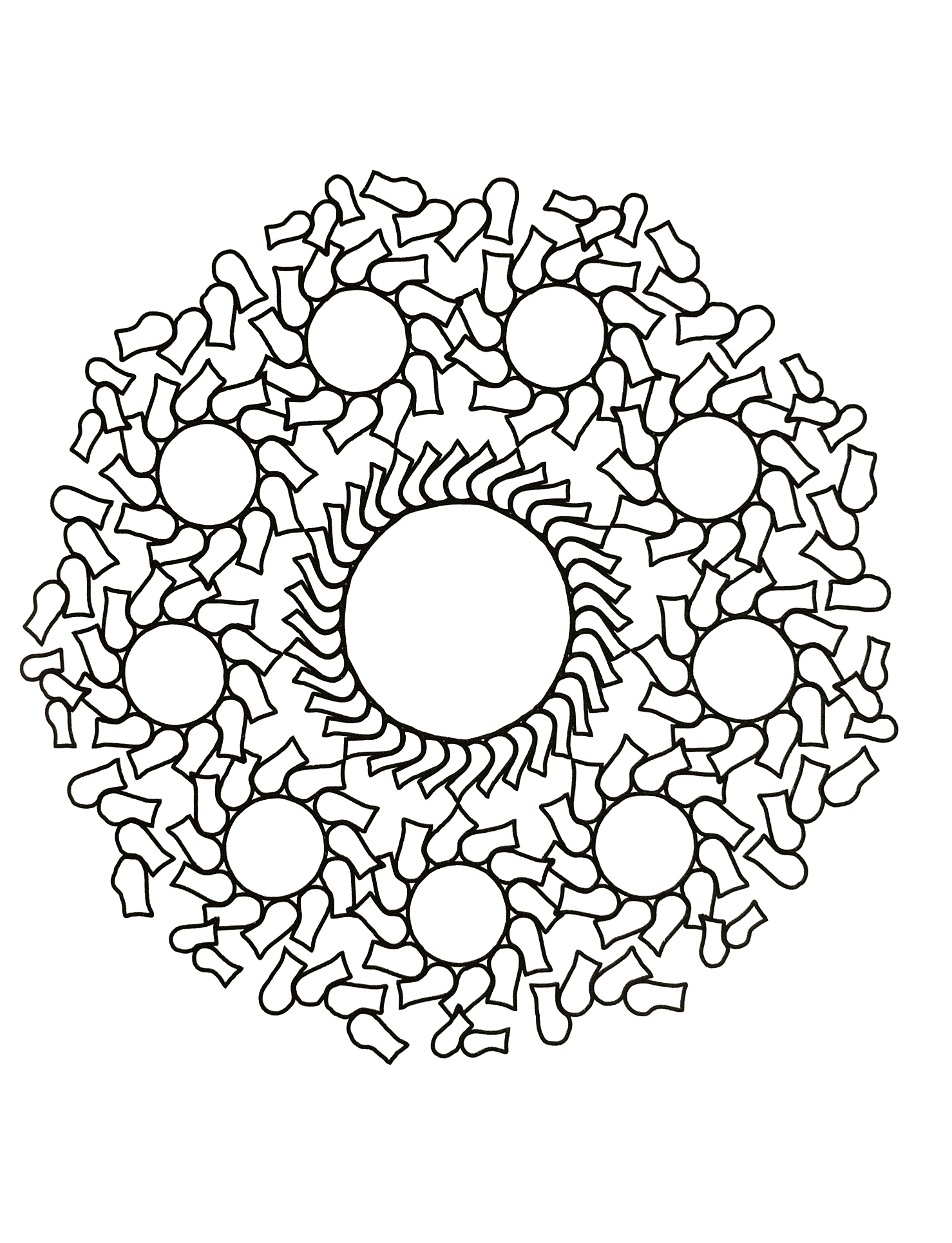 A perfect Mandala if you want easy coloring pages or if you search coloring pages for kids. Coloring helps to develop and strengthen the hand muscles, which later helps children with activities like lifting objects and typing.