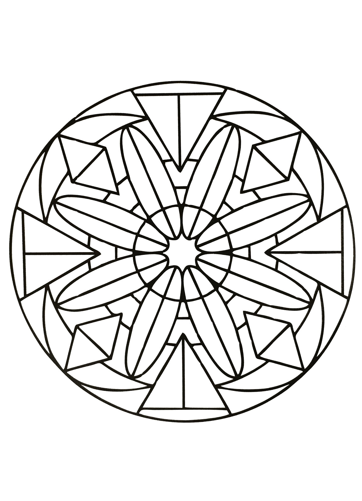 "Plane" Mandala (Easy Mandalas for kids)