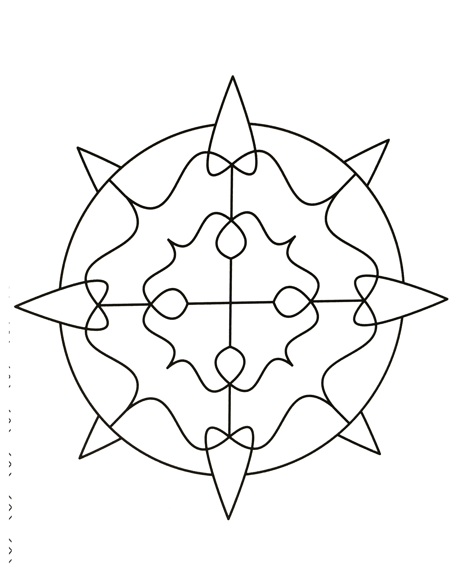 Just few details in this easy Mandala, which will suit kids and adults looking for not too complicated coloring pages. Completing a coloring sheet gives your kids a sense of accomplishment, which builds their self esteem and confidence.