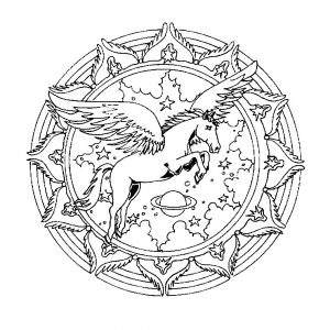 Winged horse Mandala