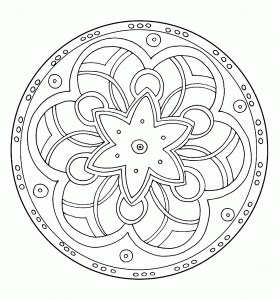 Mandala with magnificent and simple pattern
