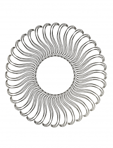 Mandala with circular motion
