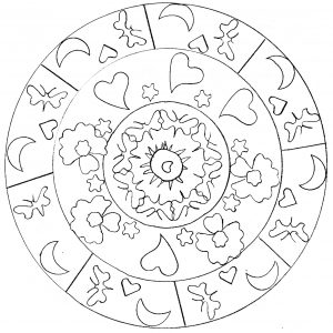 Mandala Coloring Book for Kids Ages 8-12 Easy White and Black Round  Decorative: Doodle mindful Big Mandalas Relaxation Techniques for Boys,  Girls, and