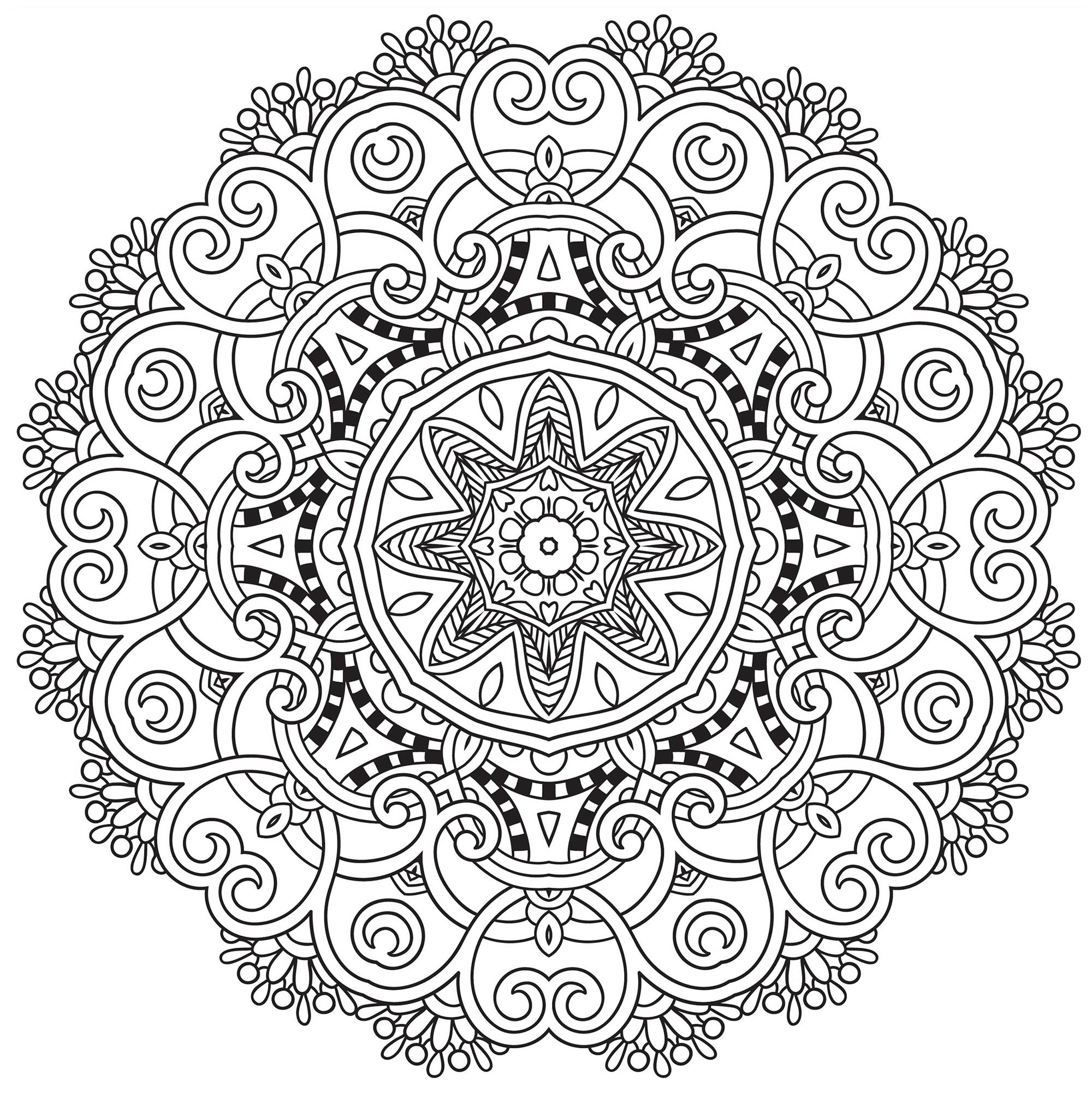 When the plant world fits perfectly into a Mandala drawing, that's what it gives. You can print it for free ! So enjoy ! This is really the perfect Mandala, don't hesitate to share with us the result.