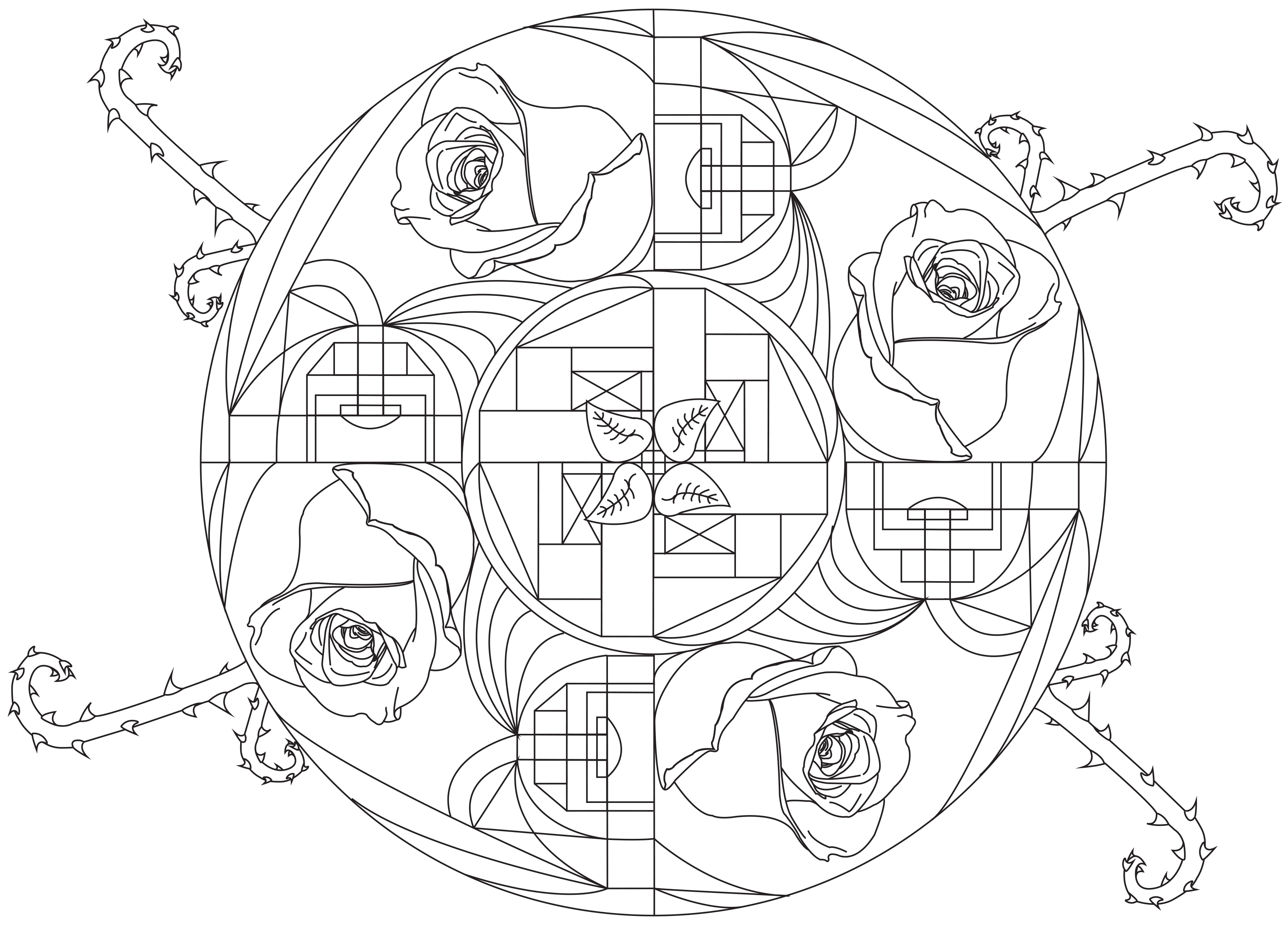 Prepare your most beautiful shades of green and other colors to color this beautiful and exclusive coloring page, special for lovers of Mandalas and Nature !