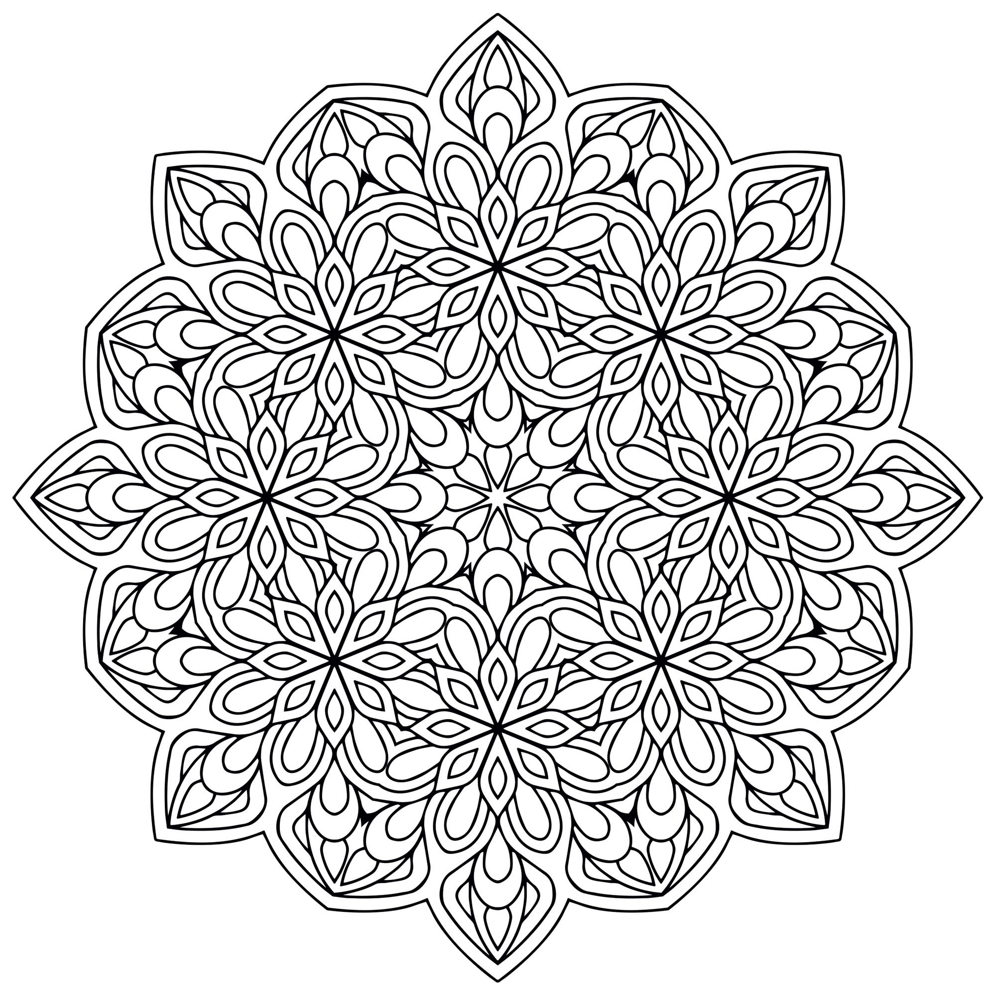 Download Mandala with Flowers : simple & harmonious - Mandalas with ...