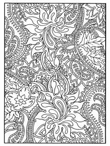 Coloring page flowers and vegetation full page