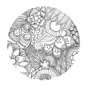 Flowers in a circle